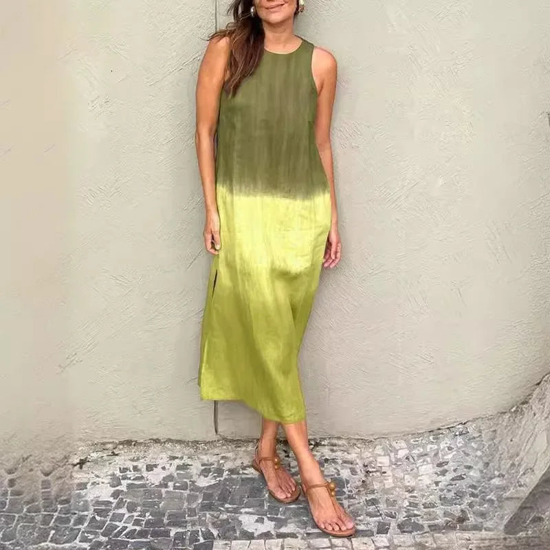 Vestido Feminino em Linho Sem Mangas – Leve, Soltinho e Elegante