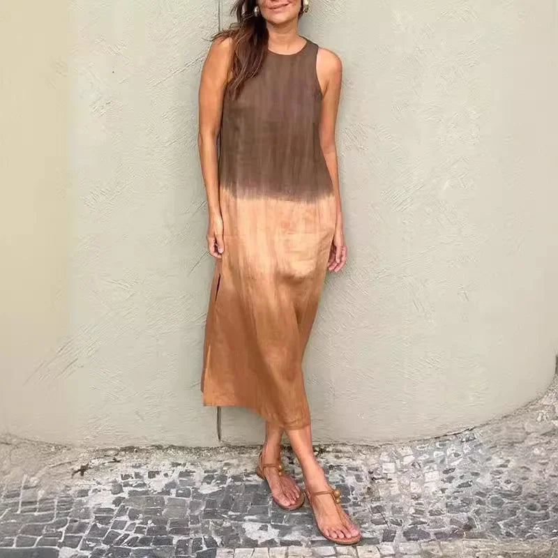 Vestido Feminino em Linho Sem Mangas – Leve, Soltinho e Elegante