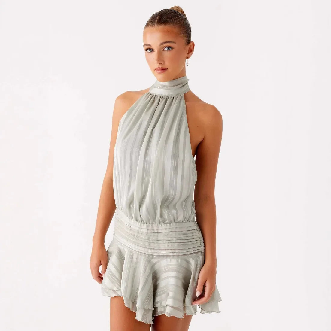 Vestido Curto Sem Alças Feminino – Novo Modelo de Verão com Laço