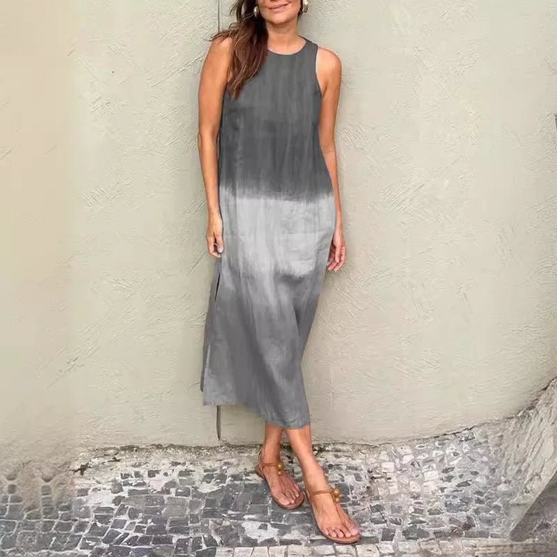 Vestido Feminino em Linho Sem Mangas – Leve, Soltinho e Elegante